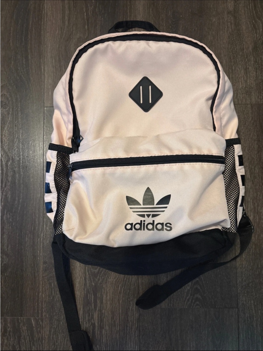 adidas Light Pink and Black Trefoil Backpack